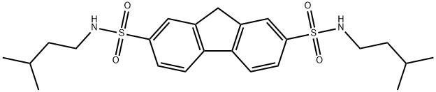 N~2~,N~7~-diisopentyl-9H-fluorene-2,7-disulfonamide Struktur