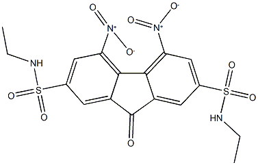 N~2~,N~7~-diethyl-4,5-bisnitro-9-oxo-9H-fluorene-2,7-disulfonamide Structure