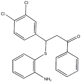 3-[(2-aminophenyl)sulfanyl]-3-(3,4-dichlorophenyl)-1-phenyl-1-propanone 结构式