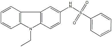 N-(9-ethyl-9H-carbazol-3-yl)benzenesulfonamide Struktur