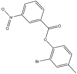 2-bromo-4-methylphenyl 3-nitrobenzoate 化学構造式