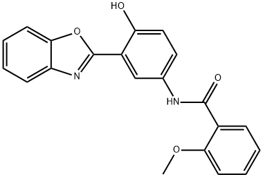 N-[3-(1,3-benzoxazol-2-yl)-4-hydroxyphenyl]-2-methoxybenzamide Struktur