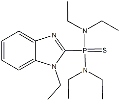 256926-44-0 N,N,N',N'-tetraethyl-P-(1-ethyl-1H-benzimidazol-2-yl)phosphonothioic diamide