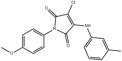 3-chloro-1-(4-methoxyphenyl)-4-(3-toluidino)-1H-pyrrole-2,5-dione,256945-48-9,结构式