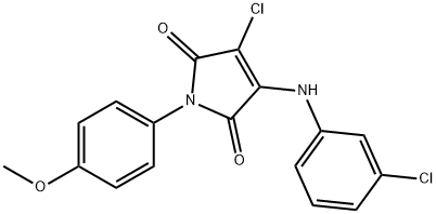 3-chloro-4-(3-chloroanilino)-1-(4-methoxyphenyl)-1H-pyrrole-2,5-dione Structure
