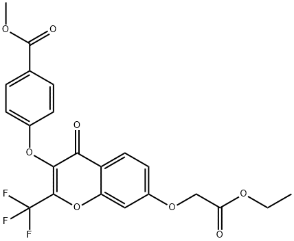 methyl 4-{[7-(2-ethoxy-2-oxoethoxy)-4-oxo-2-(trifluoromethyl)-4H-chromen-3-yl]oxy}benzoate|