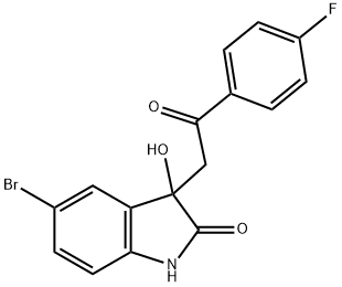 5-bromo-3-[2-(4-fluorophenyl)-2-oxoethyl]-3-hydroxy-1,3-dihydro-2H-indol-2-one Structure