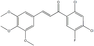 1-(2,4-dichloro-5-fluorophenyl)-3-(3,4,5-trimethoxyphenyl)-2-propen-1-one,259228-36-9,结构式