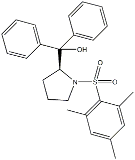 [1-(mesitylsulfonyl)-2-pyrrolidinyl](diphenyl)methanol 化学構造式