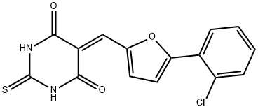 5-{[5-(2-chlorophenyl)-2-furyl]methylene}-2-thioxodihydro-4,6(1H,5H)-pyrimidinedione|