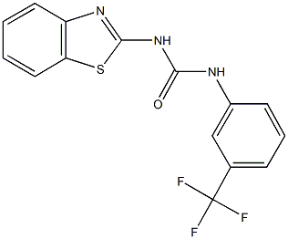 N-(1,3-benzothiazol-2-yl)-N'-[3-(trifluoromethyl)phenyl]urea Structure
