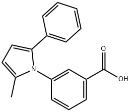3-(2-methyl-5-phenyl-1H-pyrrol-1-yl)benzoic acid Struktur
