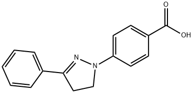 4-(3-phenyl-4,5-dihydro-1H-pyrazol-1-yl)benzoic acid Struktur