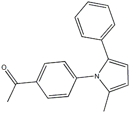 1-[4-(2-methyl-5-phenyl-1H-pyrrol-1-yl)phenyl]ethanone Structure