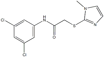 N-(3,5-dichlorophenyl)-2-[(1-methyl-1H-imidazol-2-yl)sulfanyl]acetamide Struktur