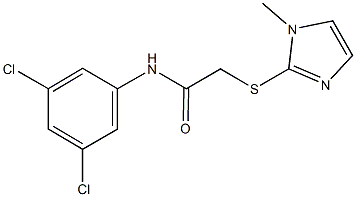 263016-04-2 N-(3,5-dichlorophenyl)-2-[(1-methyl-1H-imidazol-2-yl)sulfanyl]acetamide