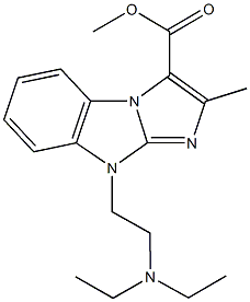 methyl 9-[2-(diethylamino)ethyl]-2-methyl-9H-imidazo[1,2-a]benzimidazole-3-carboxylate Struktur