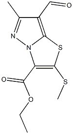 ethyl 7-formyl-6-methyl-2-(methylsulfanyl)pyrazolo[5,1-b][1,3]thiazole-3-carboxylate,263553-81-7,结构式