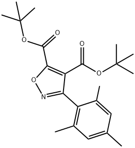 di(tert-butyl) 3-mesityl-4,5-isoxazoledicarboxylate Struktur