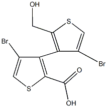 4,4'-dibromo-2'-(hydroxymethyl)-3,3'-bithiophene-2-carboxylic acid,26518-20-7,结构式