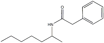 N-(1-methylhexyl)-2-phenylacetamide Struktur