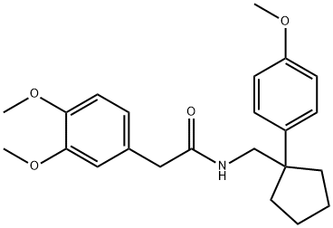 2-(3,4-dimethoxyphenyl)-N-{[1-(4-methoxyphenyl)cyclopentyl]methyl}acetamide 化学構造式