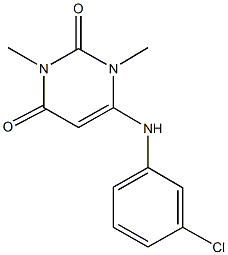 6-(3-chloroanilino)-1,3-dimethyl-2,4(1H,3H)-pyrimidinedione,26668-97-3,结构式