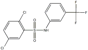 2,5-dichloro-N-[3-(trifluoromethyl)phenyl]benzenesulfonamide 化学構造式