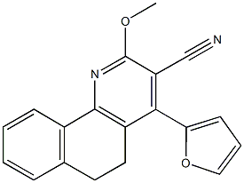 4-(2-furyl)-2-methoxy-5,6-dihydrobenzo[h]quinoline-3-carbonitrile Struktur