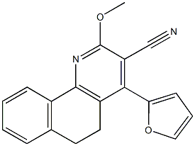 4-(2-furyl)-2-methoxy-5,6-dihydrobenzo[h]quinoline-3-carbonitrile 化学構造式