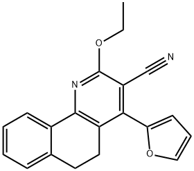 2-ethoxy-4-(2-furyl)-5,6-dihydrobenzo[h]quinoline-3-carbonitrile Structure