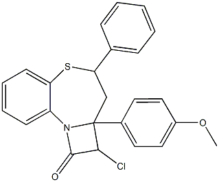 272778-15-1 2-chloro-2a-(4-methoxyphenyl)-4-phenyl-2,2a,3,4-tetrahydro-1H-azeto[2,1-d][1,5]benzothiazepin-1-one