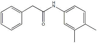 N-(3,4-dimethylphenyl)-2-phenylacetamide 化学構造式