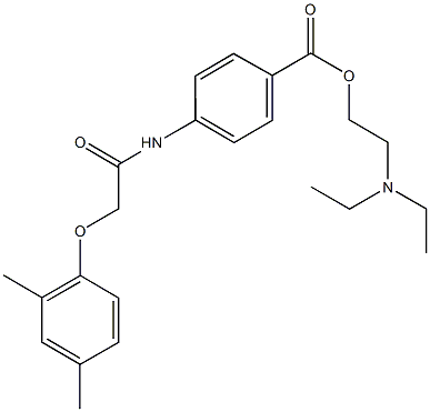 2-(diethylamino)ethyl 4-{[(2,4-dimethylphenoxy)acetyl]amino}benzoate Structure