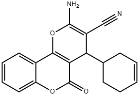 2-amino-4-(3-cyclohexen-1-yl)-5-oxo-4H,5H-pyrano[3,2-c]chromene-3-carbonitrile,275360-68-4,结构式