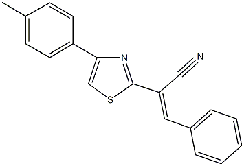 2-[4-(4-methylphenyl)-1,3-thiazol-2-yl]-3-phenylacrylonitrile Struktur
