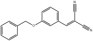2-[3-(benzyloxy)benzylidene]malononitrile Struktur