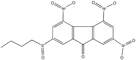 2-(butylsulfinyl)-4,5,7-trisnitro-9H-fluoren-9-one Structure