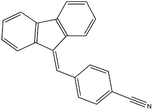 4-(9H-フルオレン-9-イリデンメチル)ベンゾニトリル 化学構造式