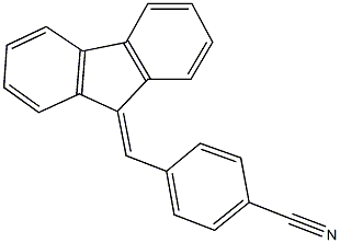 4-(9H-fluoren-9-ylidenemethyl)benzonitrile Struktur