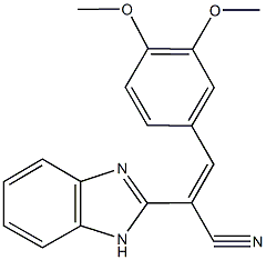 2-(1H-benzimidazol-2-yl)-3-(3,4-dimethoxyphenyl)acrylonitrile 结构式