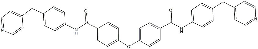 4-(4-{[4-(4-pyridinylmethyl)anilino]carbonyl}phenoxy)-N-[4-(4-pyridinylmethyl)phenyl]benzamide Struktur