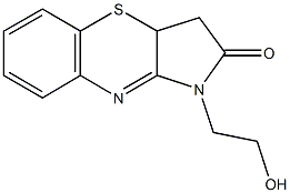 1-(2-hydroxyethyl)-3,3a-dihydropyrrolo[3,2-b][1,4]benzothiazin-2(1H)-one 化学構造式