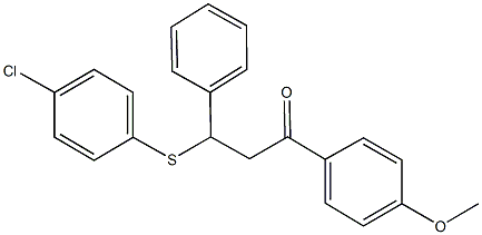 3-[(4-chlorophenyl)sulfanyl]-1-(4-methoxyphenyl)-3-phenyl-1-propanone,284493-89-6,结构式