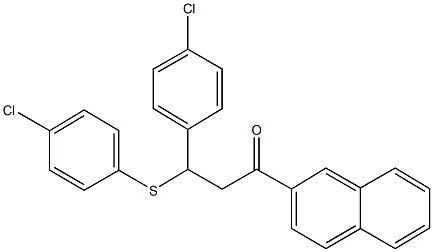 3-(4-chlorophenyl)-3-[(4-chlorophenyl)sulfanyl]-1-(2-naphthyl)-1-propanone,284496-09-9,结构式