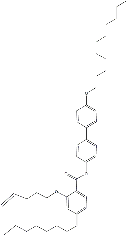4'-(undecyloxy)[1,1'-biphenyl]-4-yl 4-octyl-2-(4-pentenyloxy)benzoate 结构式