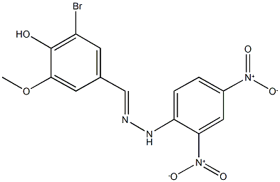 3-bromo-4-hydroxy-5-methoxybenzaldehyde {2,4-bisnitrophenyl}hydrazone Structure