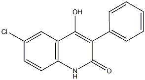 6-chloro-4-hydroxy-3-phenyl-2(1H)-quinolinone Struktur