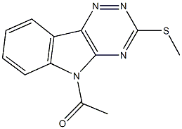 5-acetyl-3-(methylsulfanyl)-5H-[1,2,4]triazino[5,6-b]indole Structure