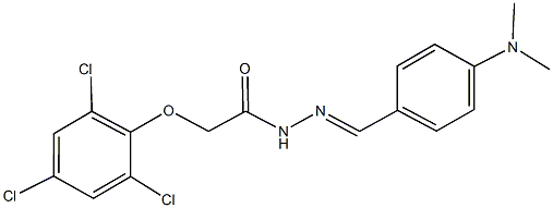 N'-[4-(dimethylamino)benzylidene]-2-(2,4,6-trichlorophenoxy)acetohydrazide 结构式